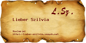 Lieber Szilvia névjegykártya